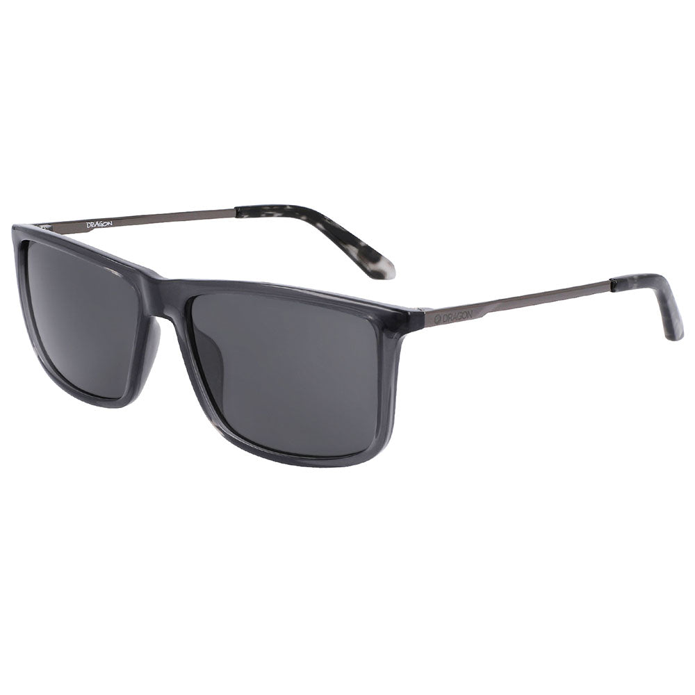 DAMIEN - Shiny Grey Crystal/Black Tortoise with Lumalens Smoke Lens