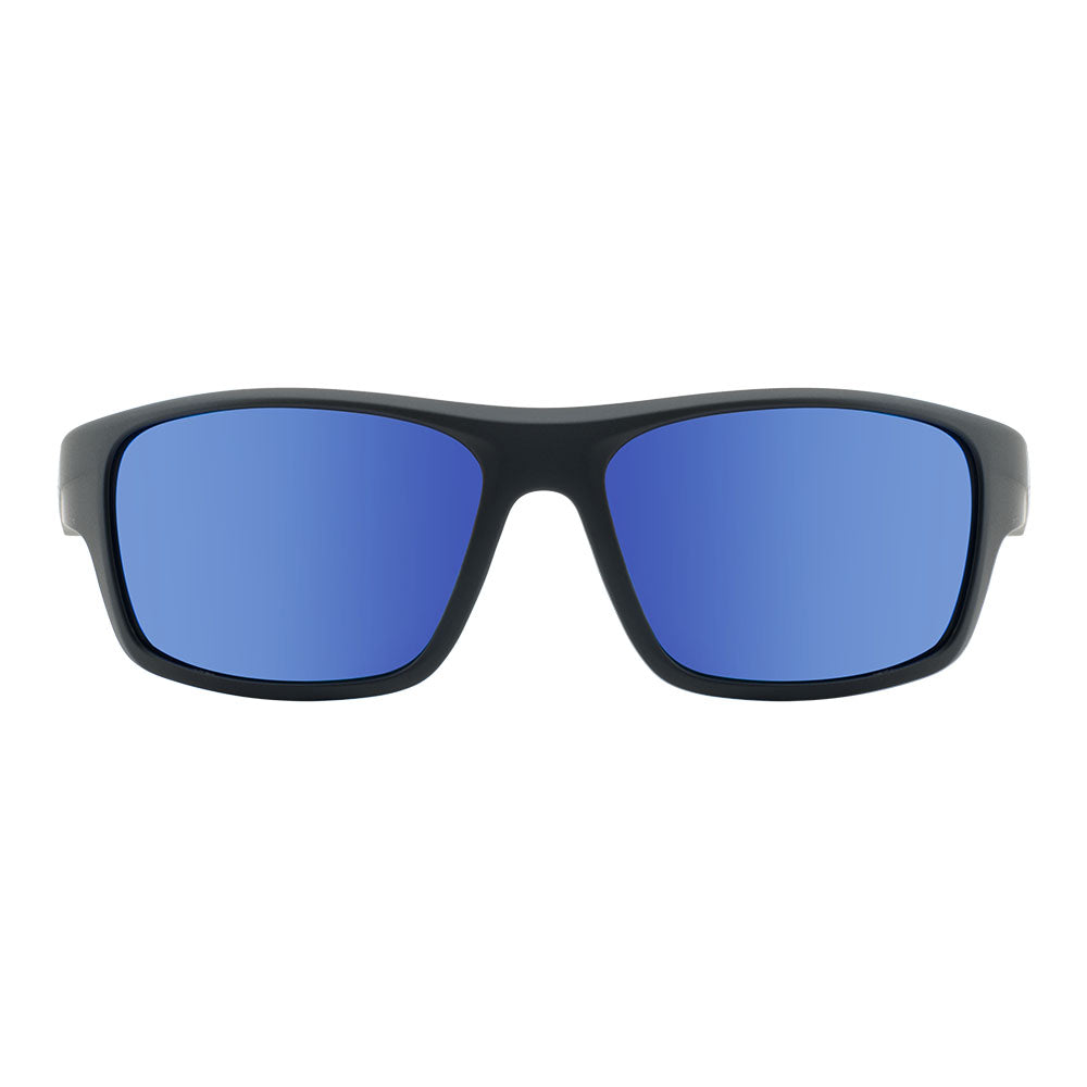 SONIC - Satin Black with Polarized Blue Mirror Lens