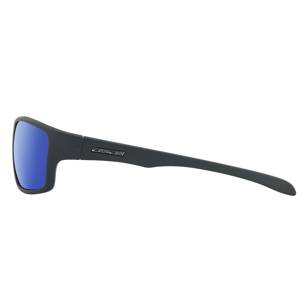 SONIC - Satin Black with Polarized Blue Mirror Lens