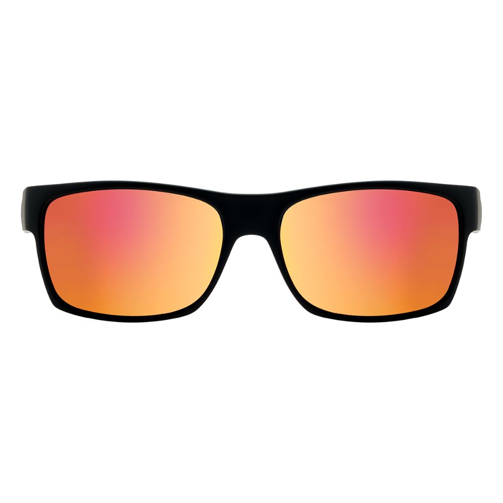 FURNACE - Satin Black with Polarized Red Fusion Mirror Lens