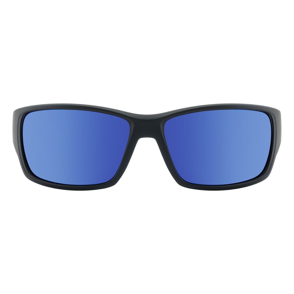 VIRTUAL - Satin Black with Polarized Blue Mirror Lens