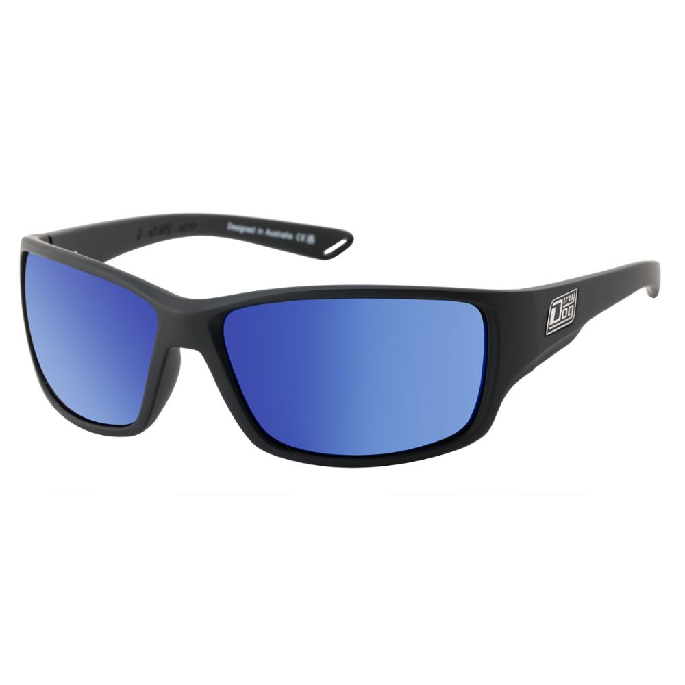 VIRTUAL - Satin Black with Polarized Blue Mirror Lens
