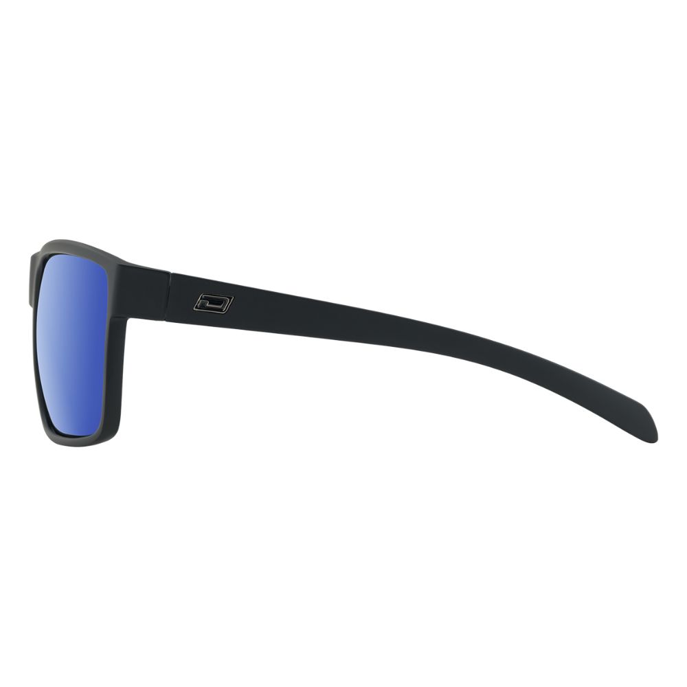 RACKATEER - Satin Black with Polarized Blue Mirror Lens