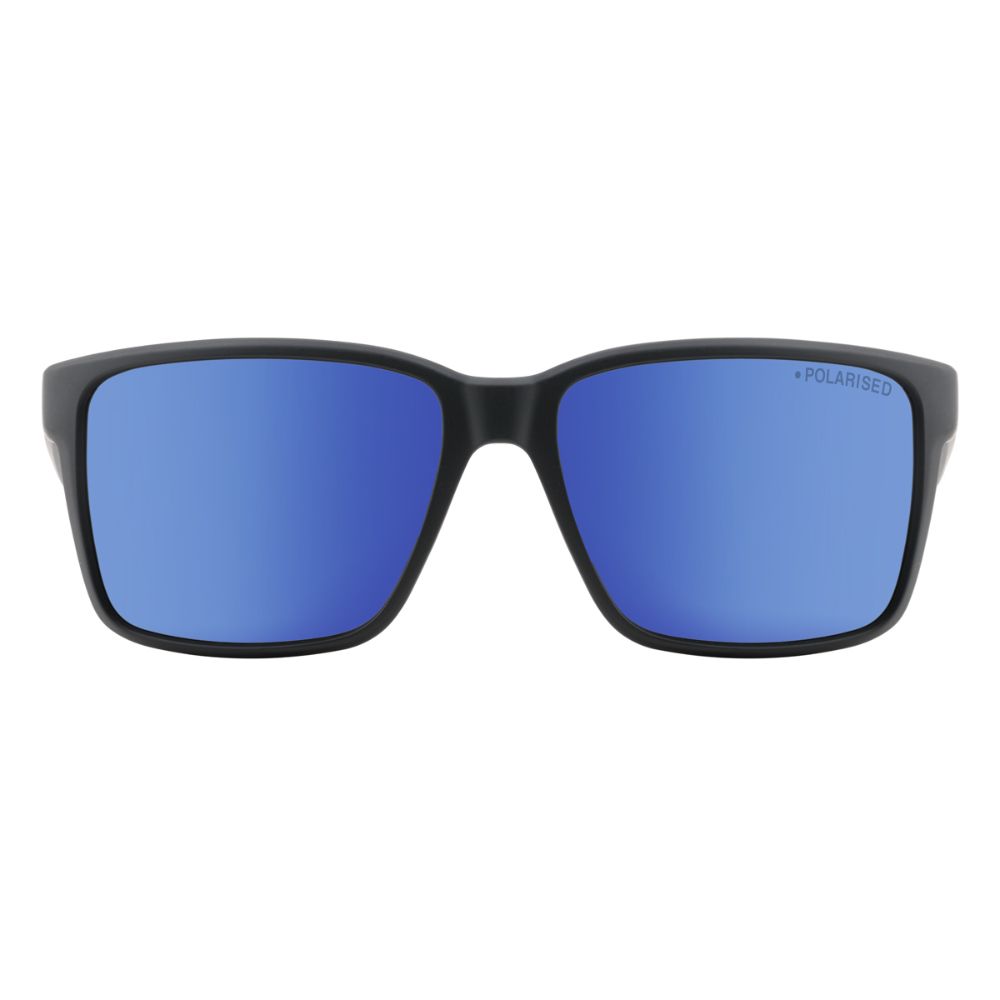 YOLO - Satin Black with Polarized Blue Mirror Lens