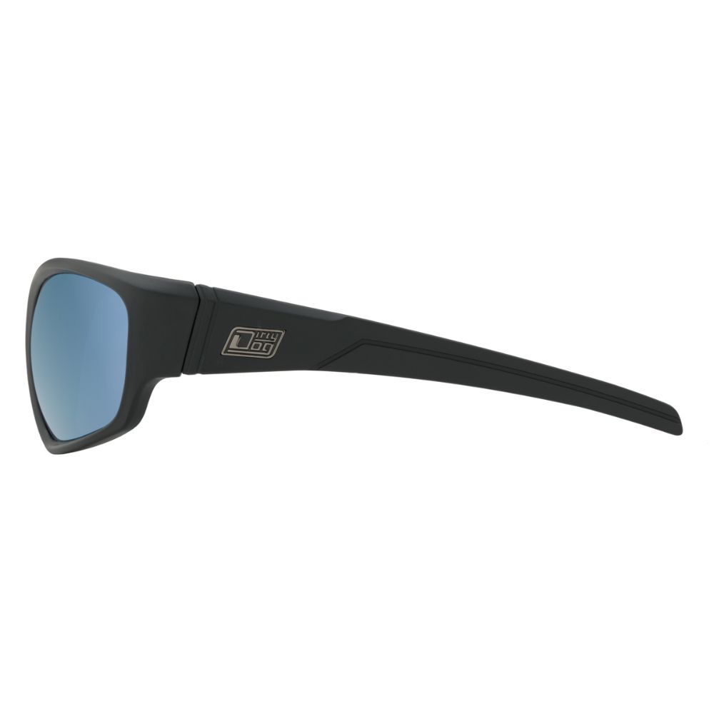 SNAPPER - Satin Black with Polarized Flash Blue Mirror Lens