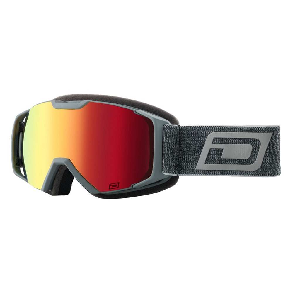 VELOCITY JUNIOR - Matte Dark Grey with Red Mirror Lens