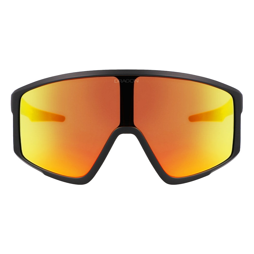 AMPED - Matte Black with Lumalens Red Ionized Lens