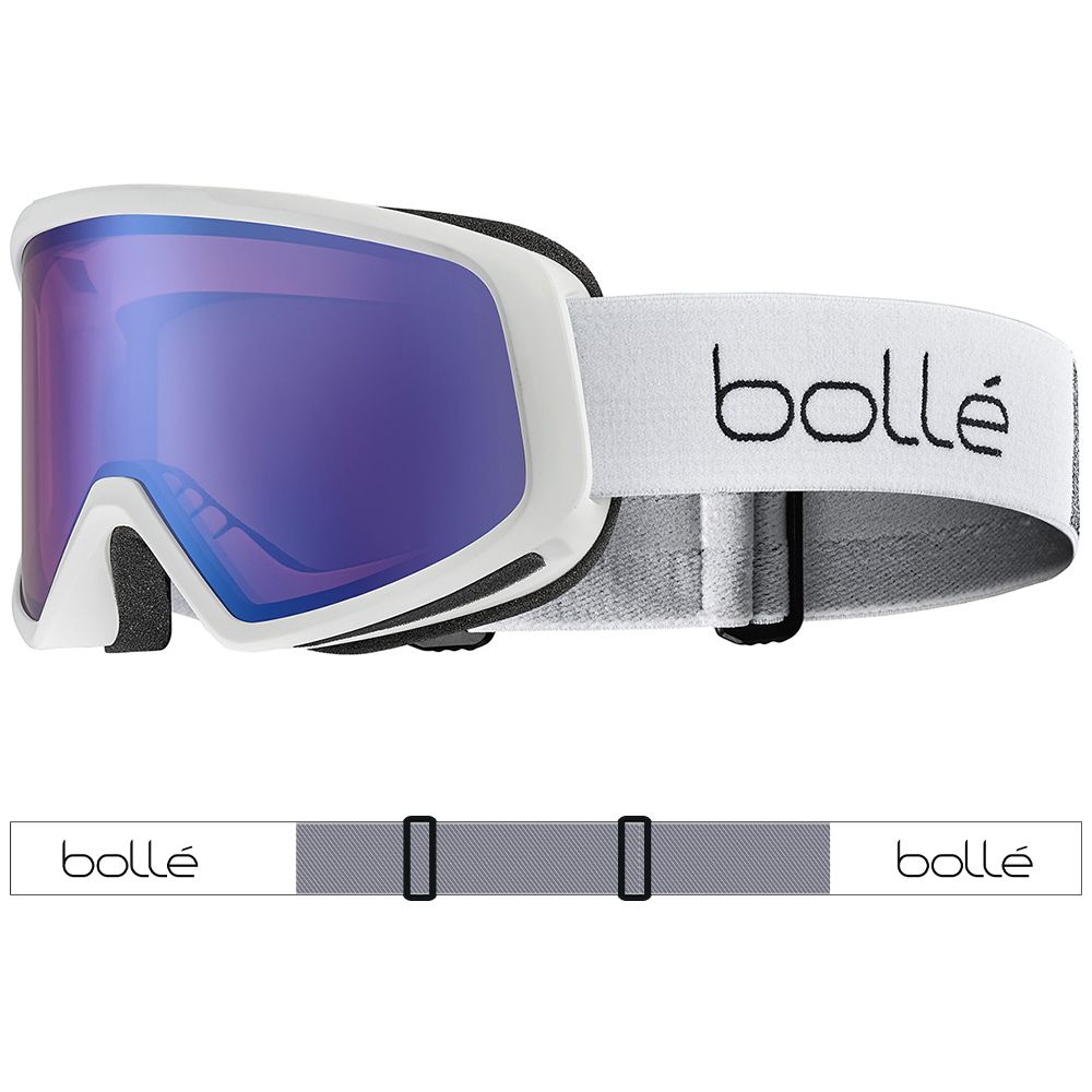 BEDROCK PLUS - Matte White with Azure Lens