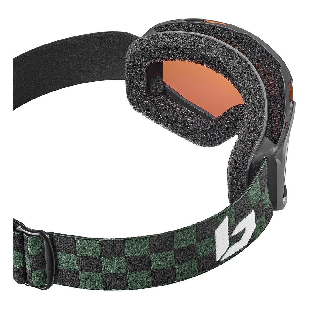 ROCKET - Matte Green Checkerboard with Rosy Bronze Lens