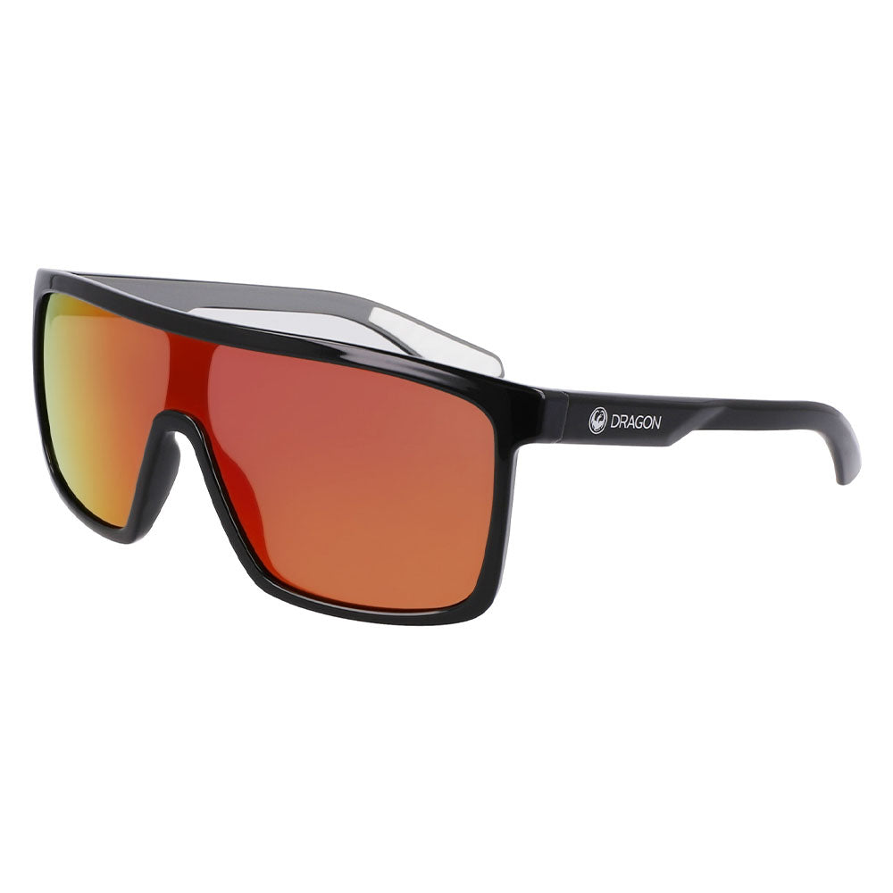 MOMENTUM - Shiny Black/Grey with Polarized Lumalens Red Ionized Lens